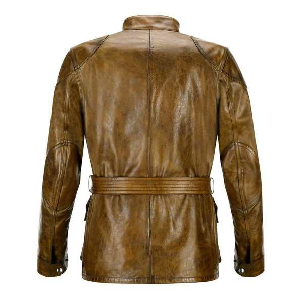 BELSTAFF TRIALMASTER PRO LEATHER JACKET - BURNT CUERO