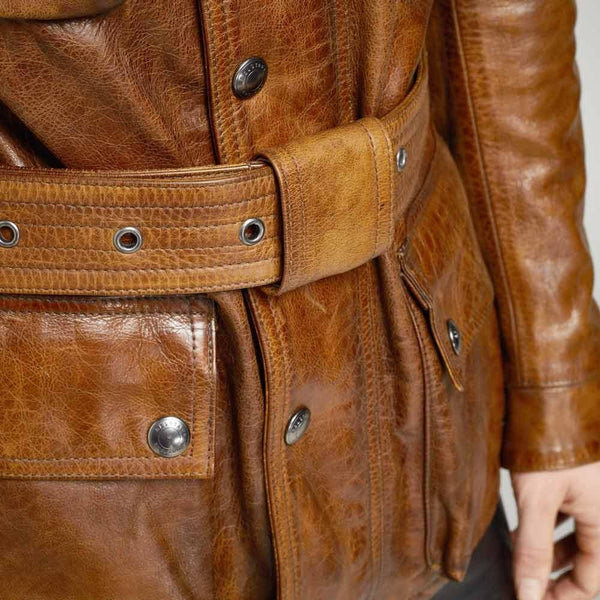 BELSTAFF TRIALMASTER PRO LEATHER JACKET - BURNT CUERO