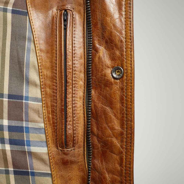 BELSTAFF TRIALMASTER PRO LEATHER JACKET - BURNT CUERO