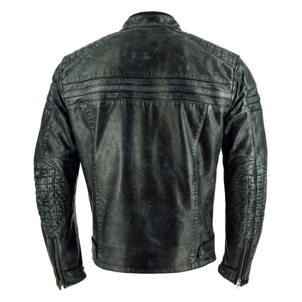 RICHA DAYTONA 60S LEATHER JACKET - WASHED BLACK