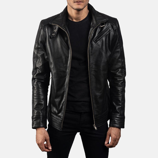 Legacy Black Leather Biker Jacket