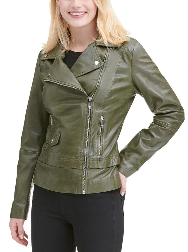 Asymmetrical Cycle Leather Jacket