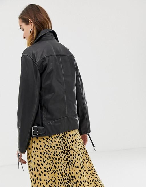 Whistles leather biker jacket