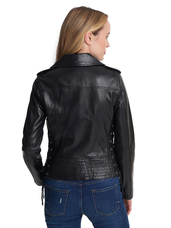 Asymmetrical Zip Jacket w/ Side Lacing