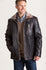 Leo Italian Lambskin Leather Moto Jacket with Shearling Lining