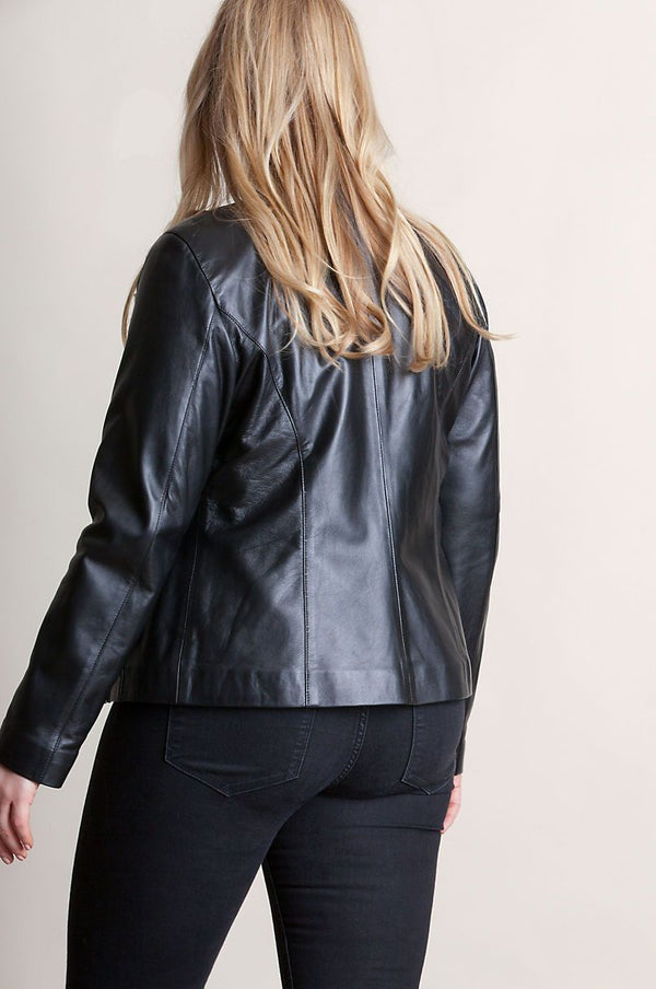 Greenwich Lambskin Leather Jacket – Plus (18-24)