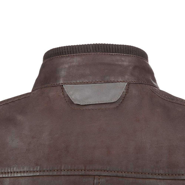 TUCANO URBANO ICEMAN LEATHER JACKET - BROWN