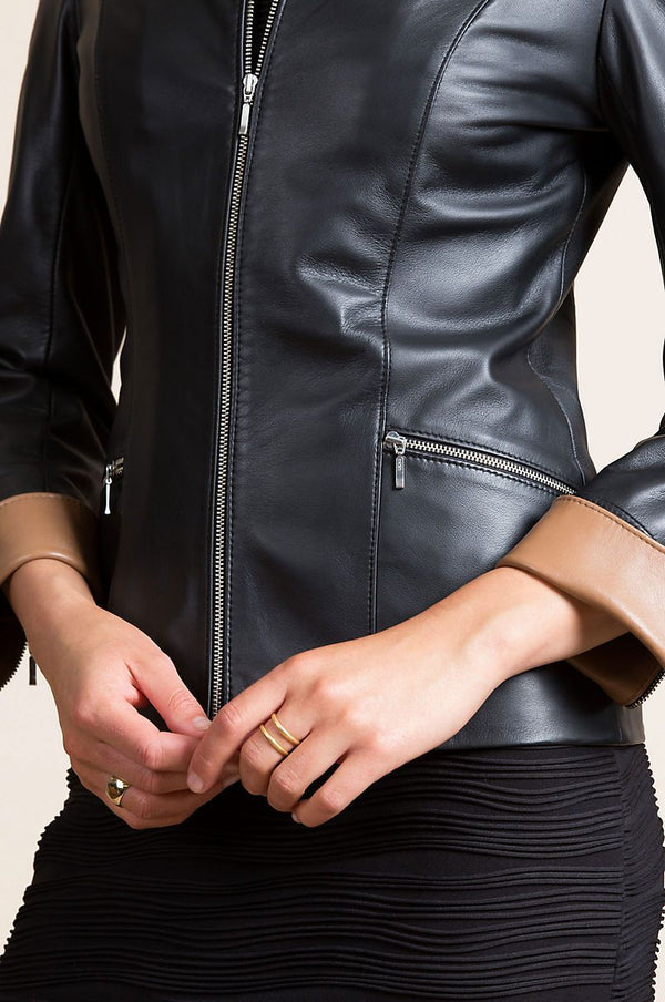 Katie Napa Lambskin Leather Jacket