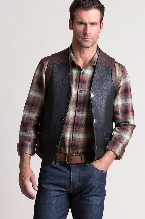 Garrison Bison Leather Vest