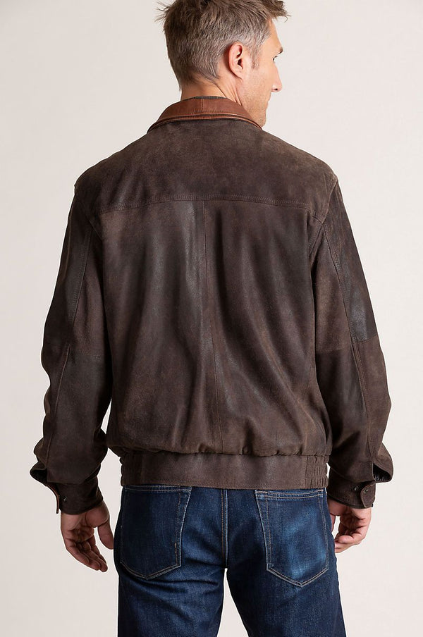 Landon Italian Lambskin Leather Bomber Jacket