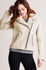 Cheryl Leather Moto Jacket with Detachable Shearling Collar