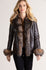 Marilyn Lambskin Leather Jacket with Frosted Fox Fur Trim