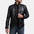 Tea House Black Leather Jacket