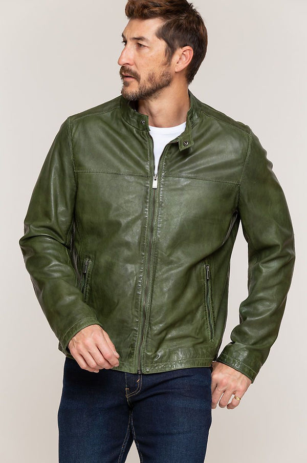 Evo Lambskin Leather Moto Jacket