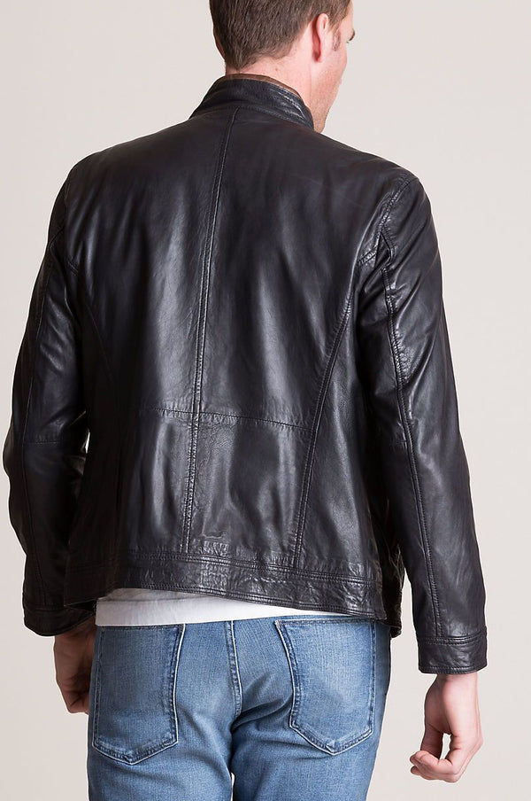 Stanley Lambskin Leather Moto Jacket