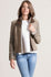 Rita Distressed Lambskin Leather Bomber Jacket