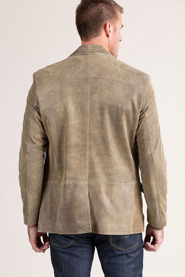 Canyon 2-Button Distressed Lambskin Leather Blazer