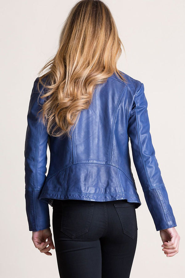 Azura Washed Lambskin Leather Jacket