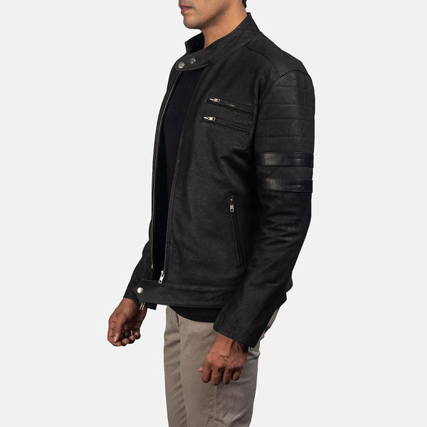 Monza Distressed Suede Biker Jacket