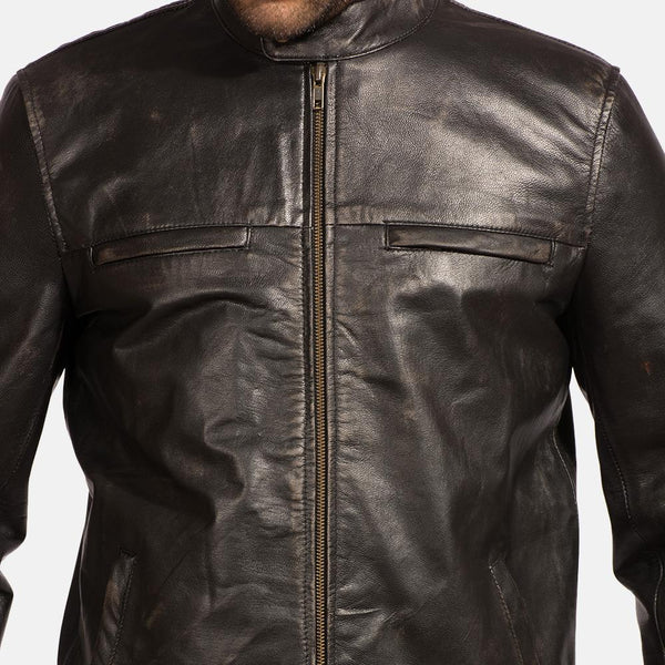 Liberty Black Leather Biker Jacket