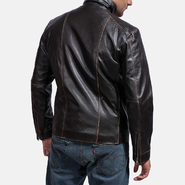 Brownson Leather Biker Jacket