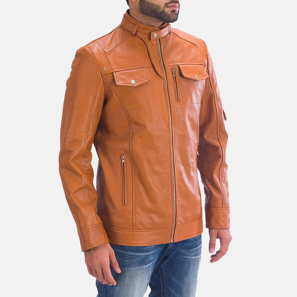 Hans Tan Brown Leather Jacket