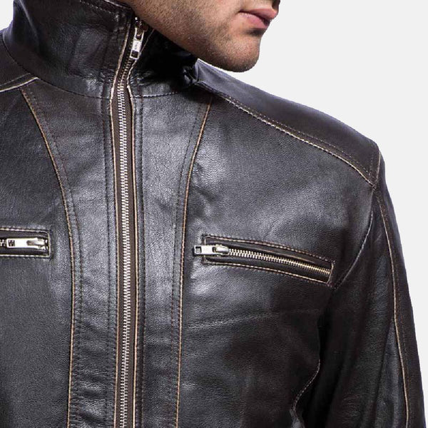 Brownson Leather Biker Jacket