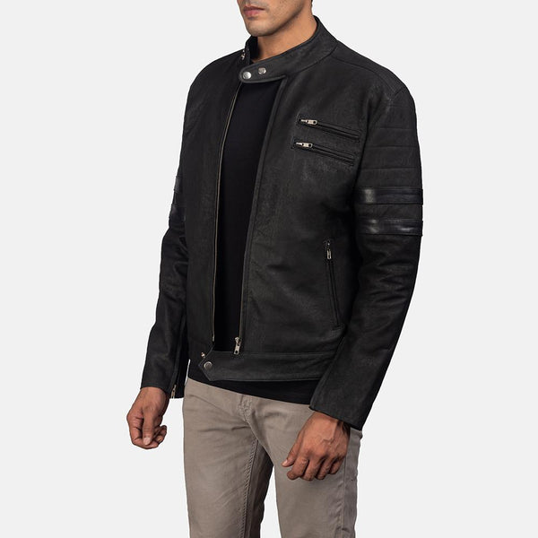 Monza Distressed Suede Biker Jacket