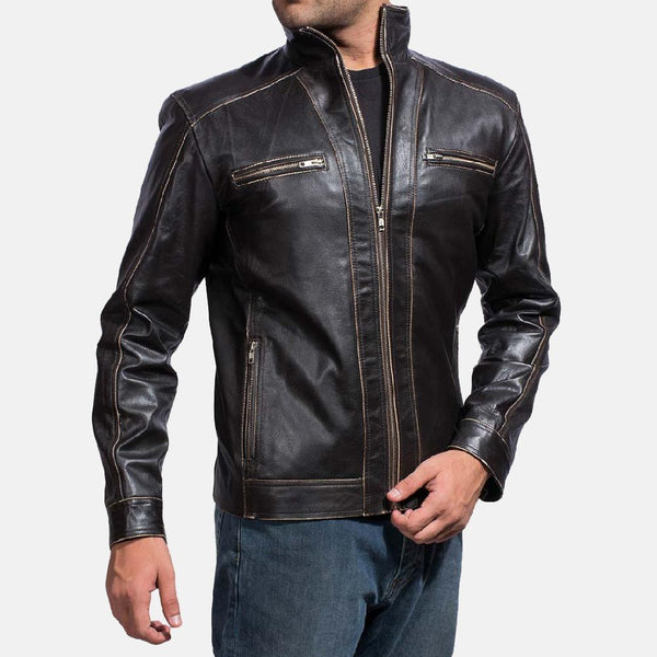 Brownson Leather Biker Jacket