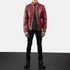 Alex Distressed Burgundy Leather Jacket