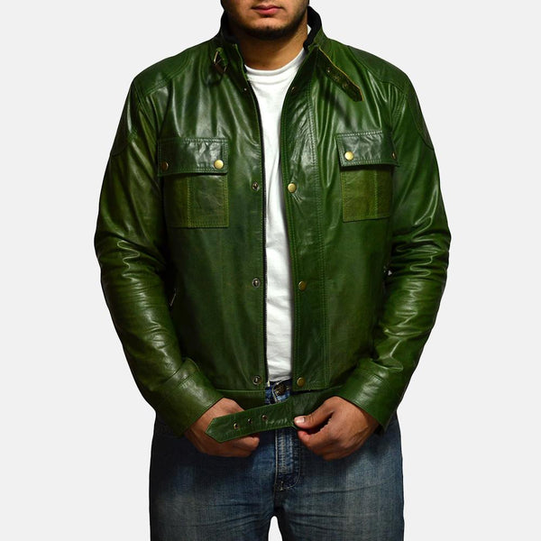 Krypton Green Leather Jacket