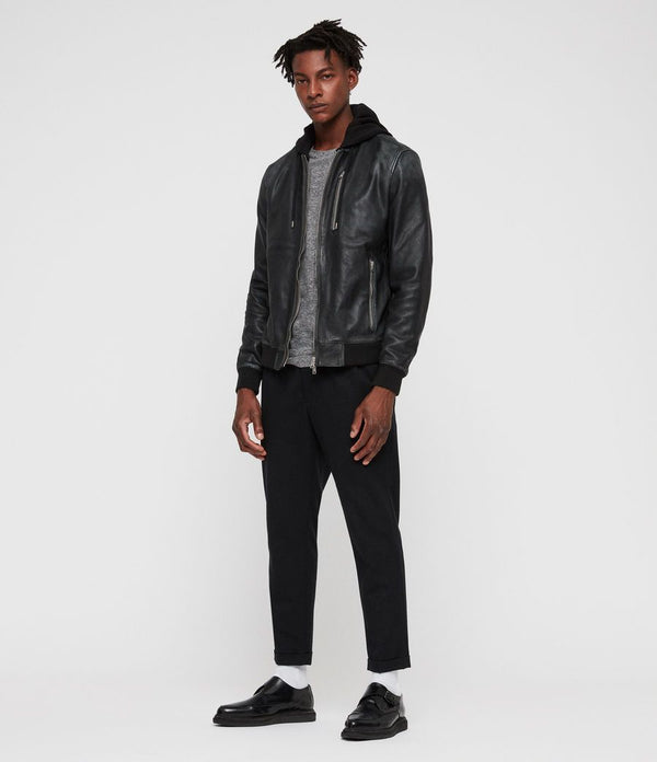 Abbot Leather Bomber Jacket