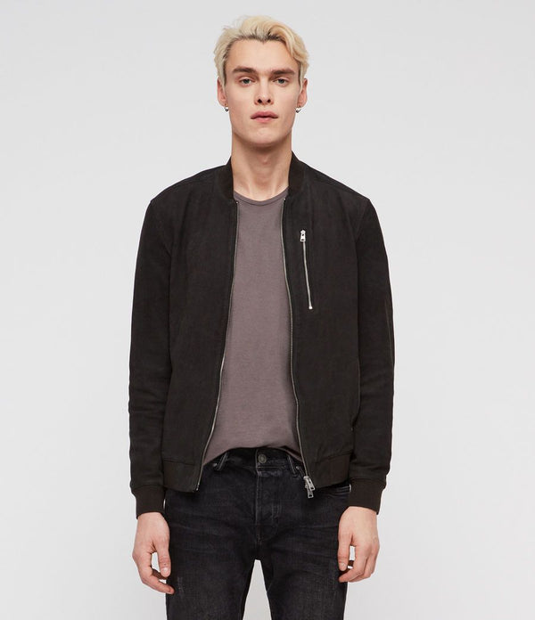 Stones Leather Bomber Jacket