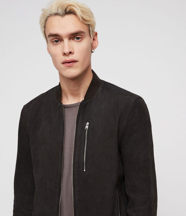 Stones Leather Bomber Jacket