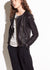 Cross Front Leather Jacket