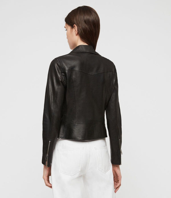 Vela Leather Biker Jacket