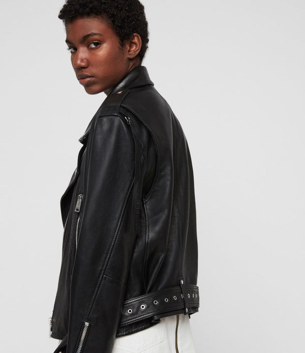 Annina Leather Biker Jacket