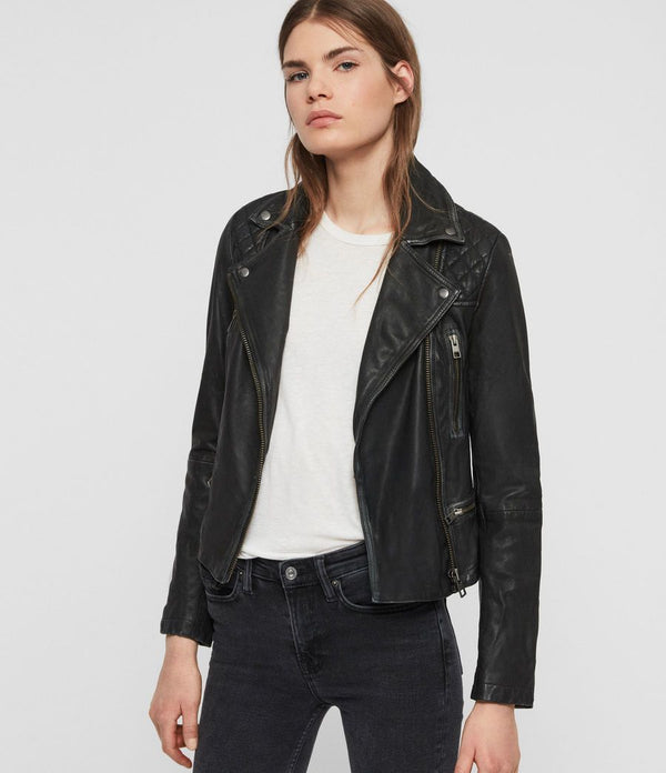 Cargo Leather Biker Jacket