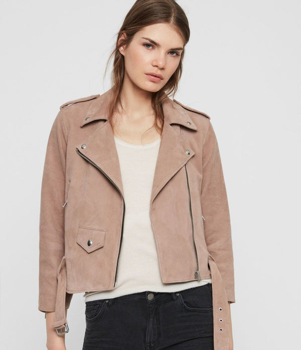 Layla Suede Biker Jacket