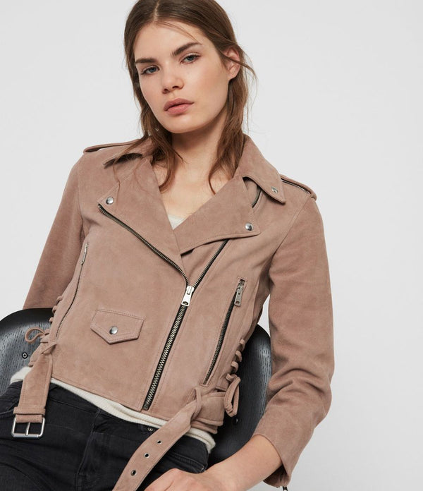 Layla Suede Biker Jacket