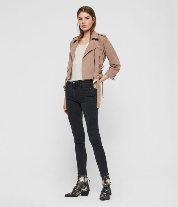 Layla Suede Biker Jacket