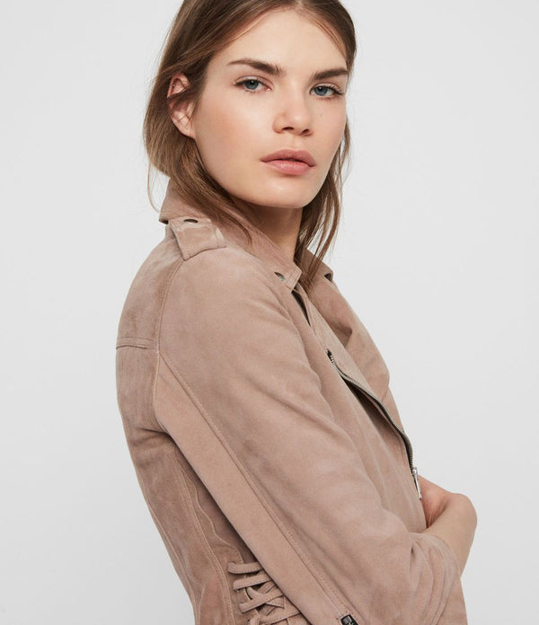 Layla Suede Biker Jacket