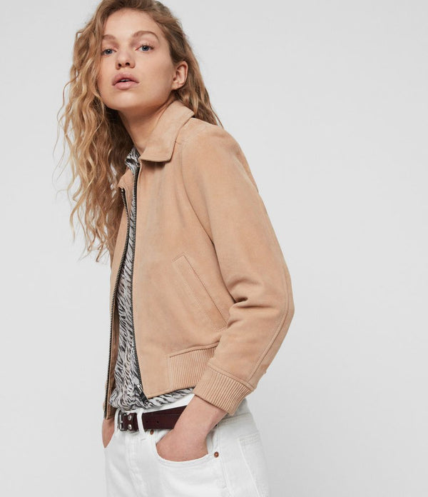 Azari Suede Bomber Jacket