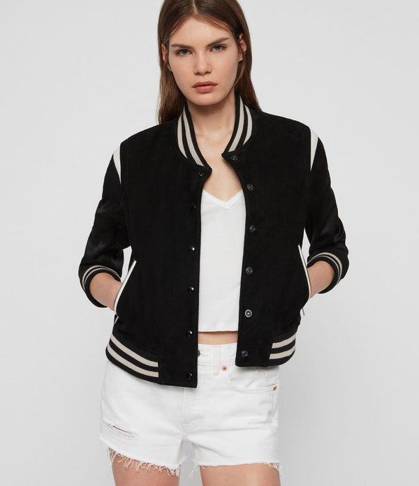 Keiko Suede Bomber Jacket