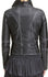 Lexi Black Quilted Asymmetrical Ladies Moto Jacket