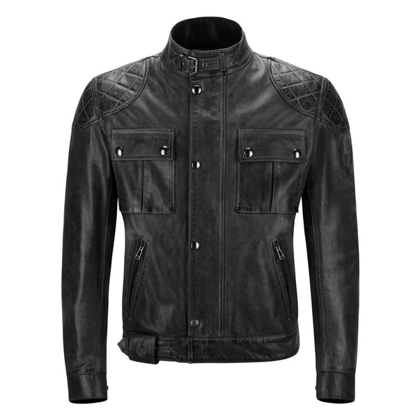 BELSTAFF BROOKLANDS LEATHER JACKET - BLACK