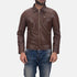 Tim Brown Leather Biker Jacket