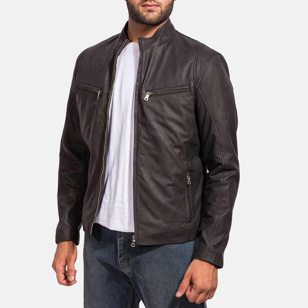 Ionic Black Leather Jacket