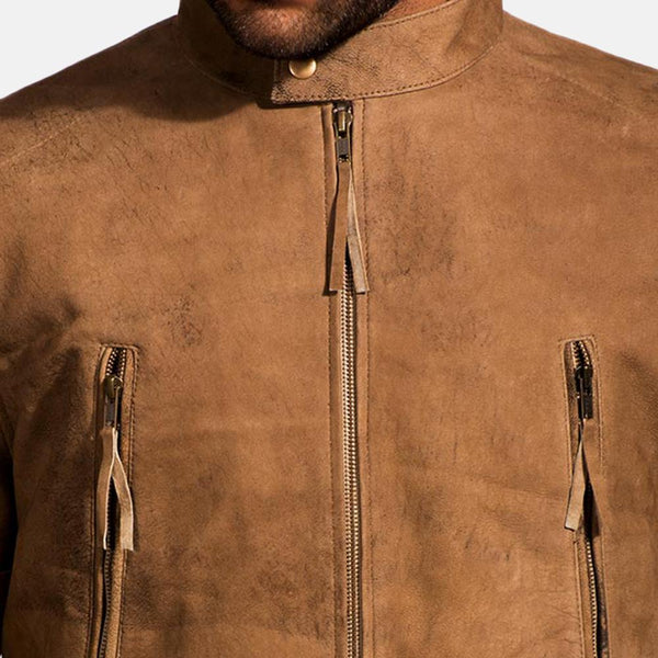 Wolf Brown Leather Jacket