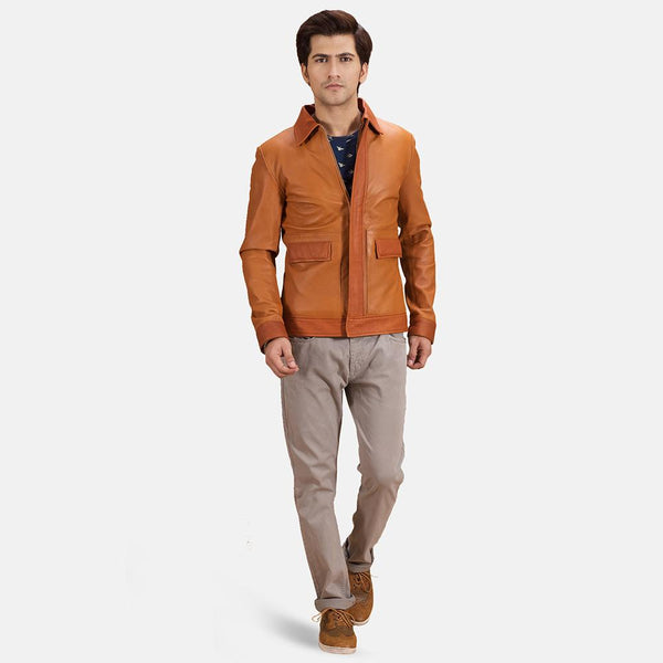 Hubert Tan Brown Leather Jacket